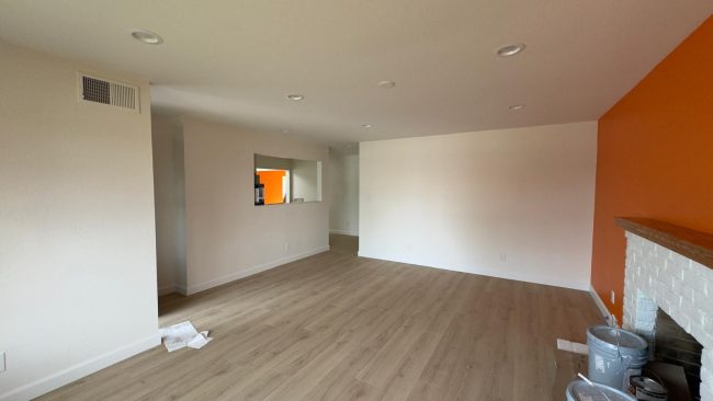 Vibrant Bay Area living room interior paint