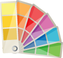 Icon of color swatches showing the company offers color consultations