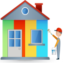 Icon of a painter working on the exterior of a Bay Area home